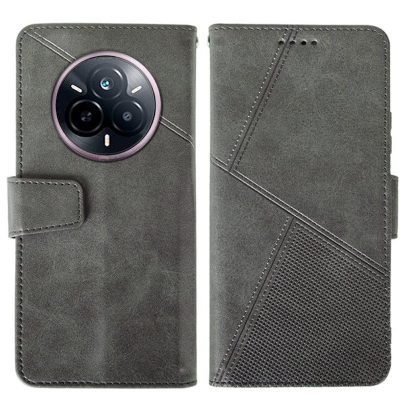 Leren Hoesje Voor Realme 14 Pro 5g Idewei-lijnen