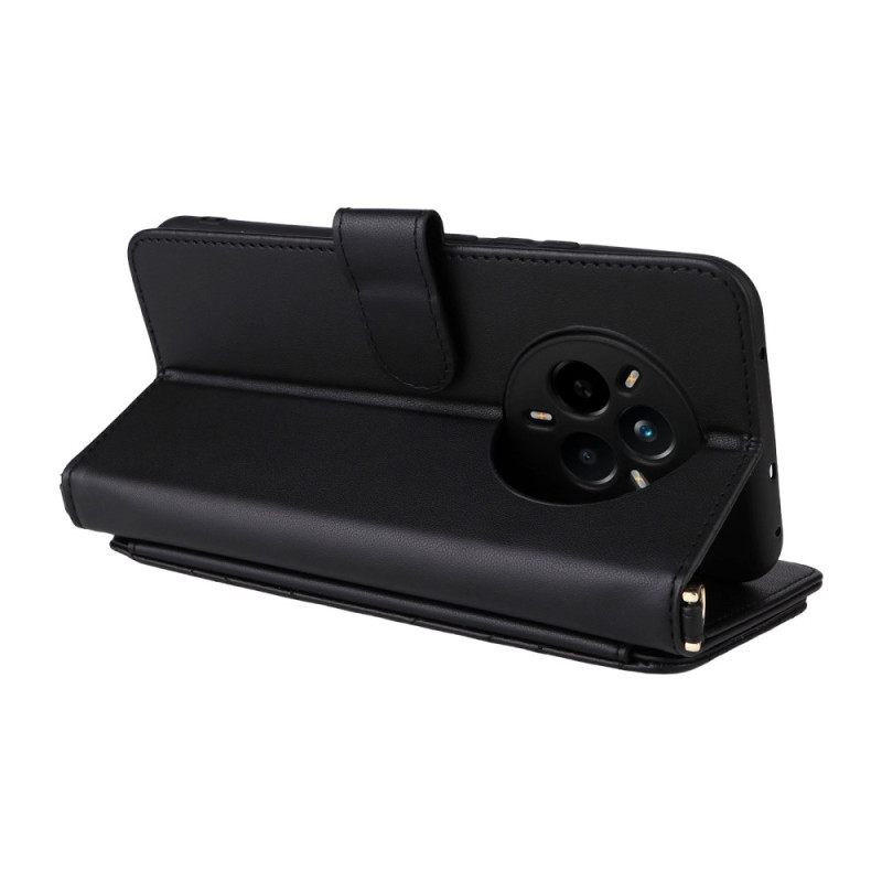 Leren Hoesje Voor Realme 14 Pro 5g Premium Met Schouderband