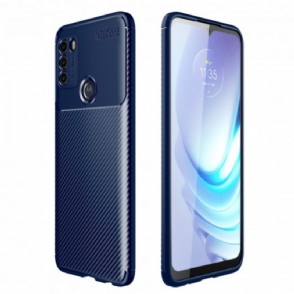 Hoesje voor Moto G50 Flexibele Koolstofvezeltextuur