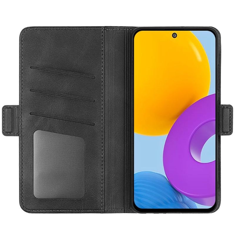 Cover voor Samsung Galaxy M52 5G Portemonnee Leren Mat Kunstleer