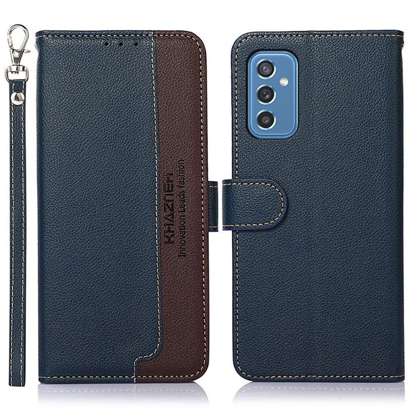 Folio-hoesje voor Samsung Galaxy M52 5G Khazneh Zichtbare Naden