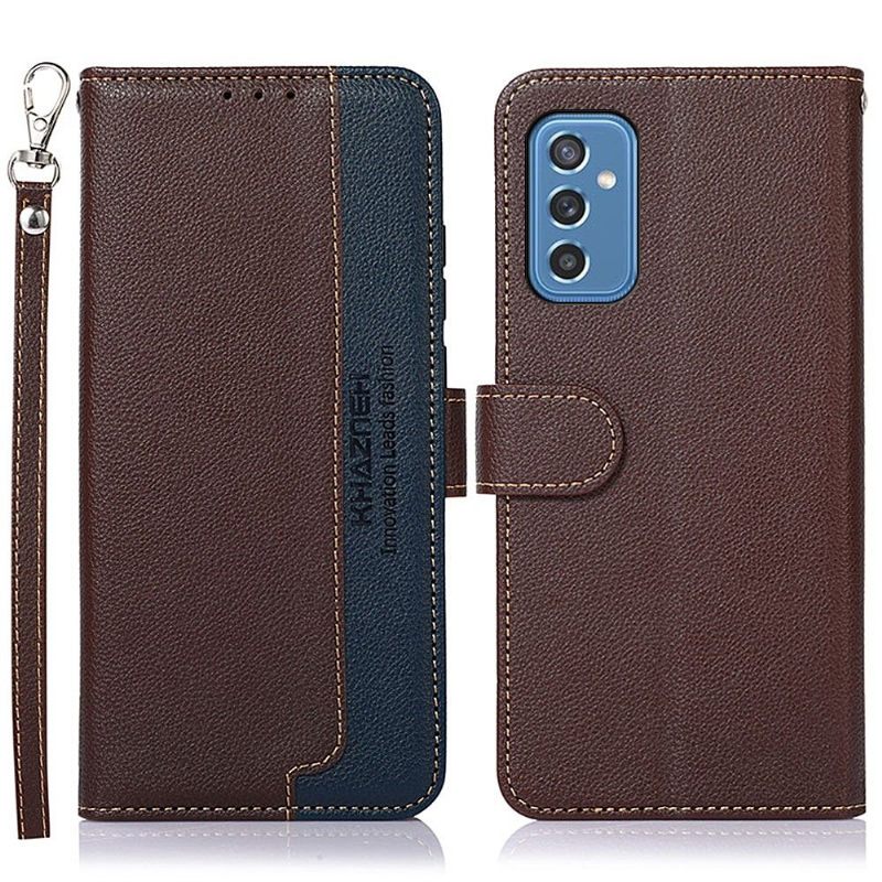 Folio-hoesje voor Samsung Galaxy M52 5G Khazneh Zichtbare Naden