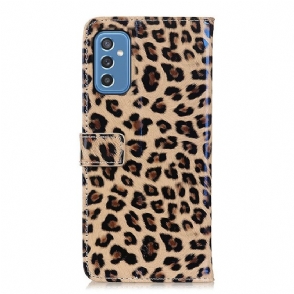 Folio-hoesje voor Samsung Galaxy M52 5G Kunstleer Luipaardstijl