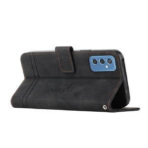 Folio-hoesje voor Samsung Galaxy M52 5G Lachlijnen