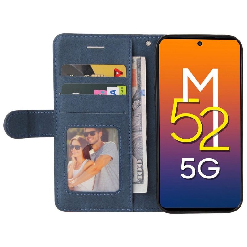Leren Hoesje voor Samsung Galaxy M52 5G Bescherming Bicolor Artistiek