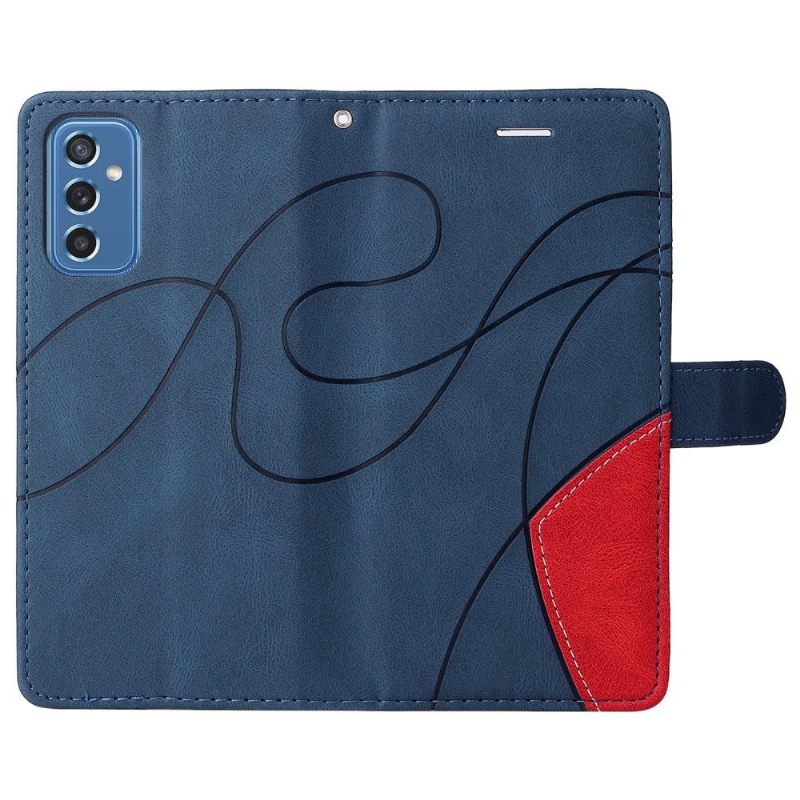 Leren Hoesje voor Samsung Galaxy M52 5G Bescherming Bicolor Artistiek