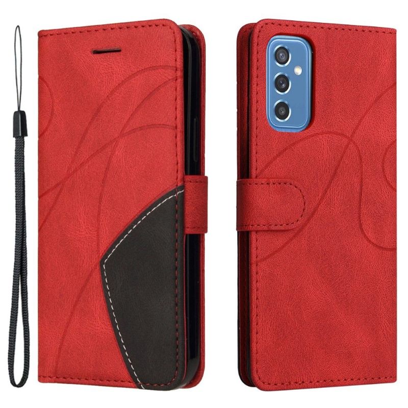 Leren Hoesje voor Samsung Galaxy M52 5G Bescherming Bicolor Artistiek