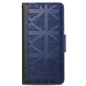 Folio-hoesje voor iPhone 14 Retro Lederen Stijl