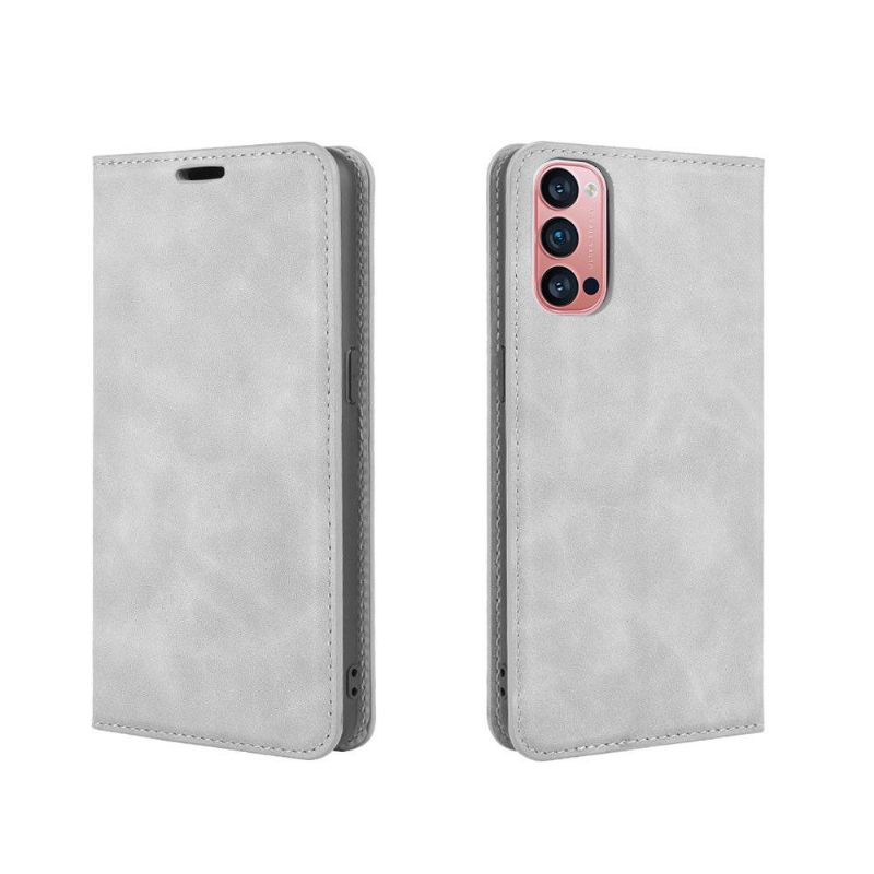 Folio-hoesje voor Oppo Reno 4 Pro 5G Zakelijk Retro Leereffect