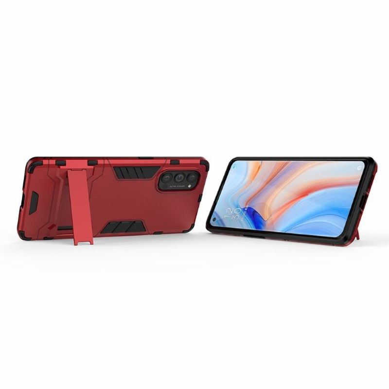 Hoesje voor Oppo Reno 4 Pro 5G Cool Guard Schokbestendig Met Geïntegreerde Standaard