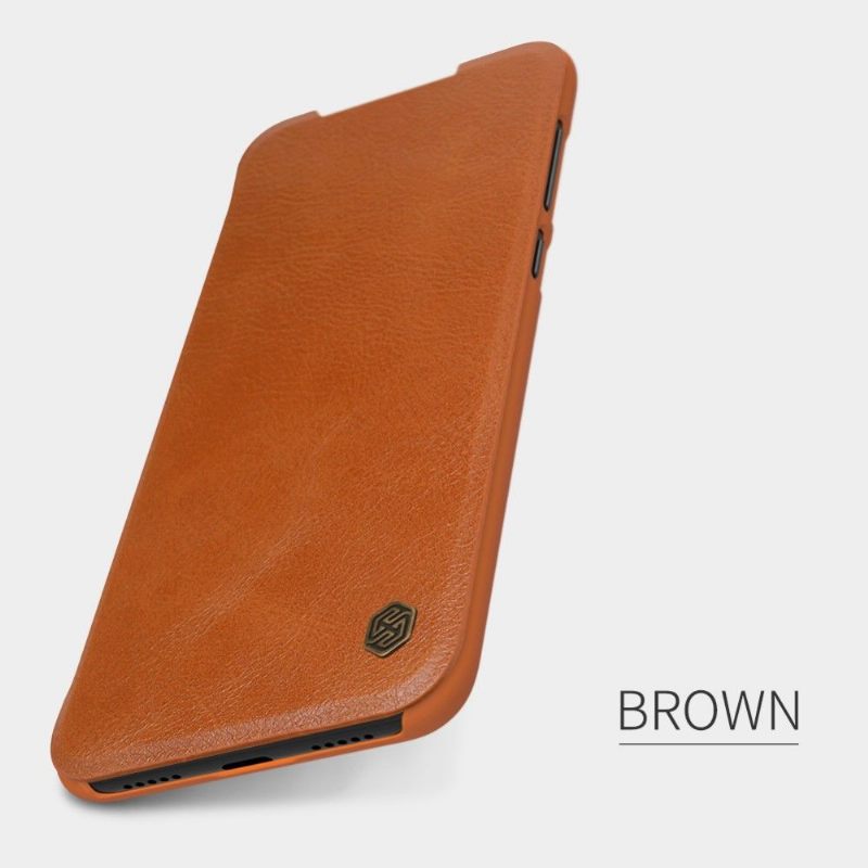 Folio-hoesje voor Xiaomi Mi 9 SE Nillkin Qin Lederen Bekleding - Havana