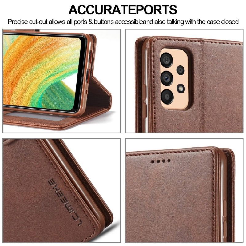 Folio-hoesje voor Samsung Galaxy A32 5G Anti-fall Ledereffect Lc.imeeke
