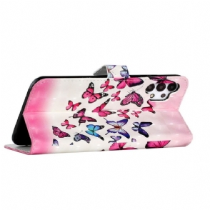 Folio-hoesje voor Samsung Galaxy A32 5G Gekleurde Vlinders