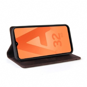 Folio-hoesje voor Samsung Galaxy A32 5G Gq.utrobe Kunstleer Retro