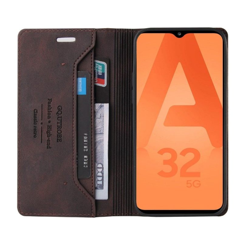 Folio-hoesje voor Samsung Galaxy A32 5G Gq.utrobe Kunstleer Retro