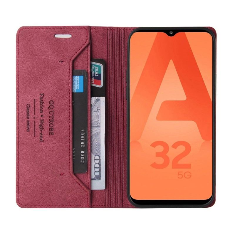 Folio-hoesje voor Samsung Galaxy A32 5G Gq.utrobe Kunstleer Retro