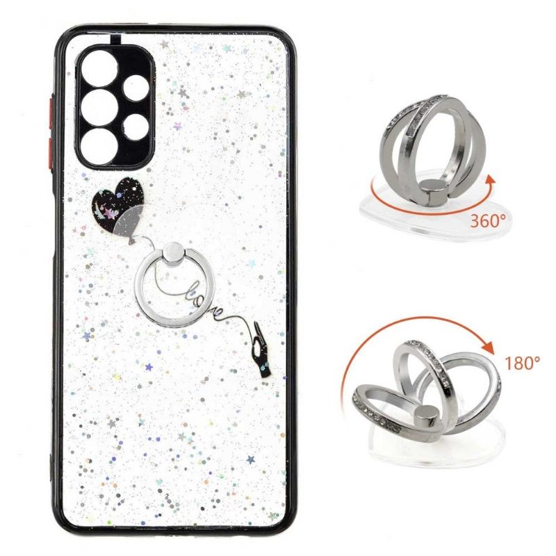 Hoesje voor Samsung Galaxy A32 5G Anti-fall Vliegende Hartballon Met Ring