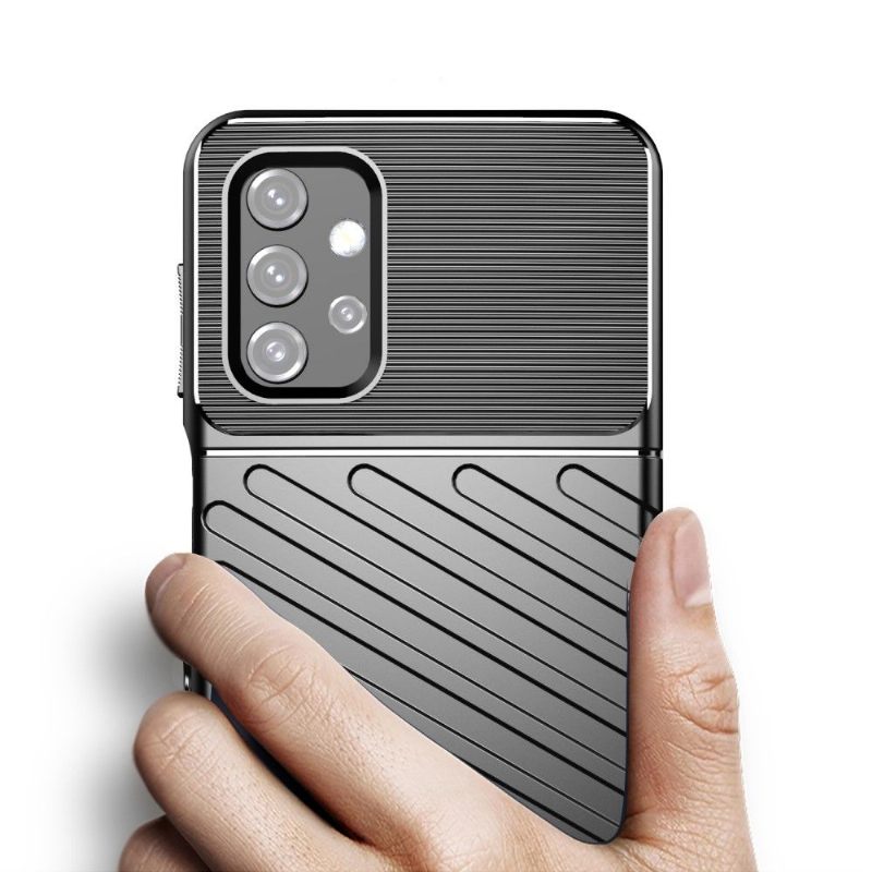 Hoesje voor Samsung Galaxy A32 5G Bescherming Hoesje Thor Serie - Zwart