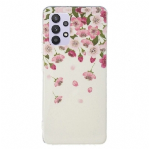 Hoesje voor Samsung Galaxy A32 5G Fluorescerende Bloemen