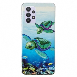 Hoesje voor Samsung Galaxy A32 5G Fluorescerende Schildpadden