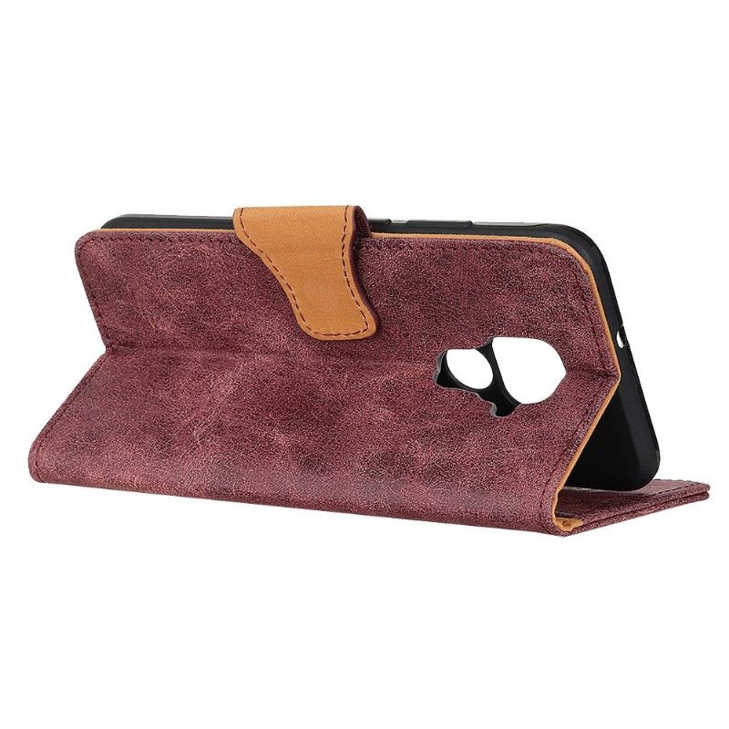 Folio-hoesje voor Huawei Mate 30 Lite Edouard In Vintage Kunstleer