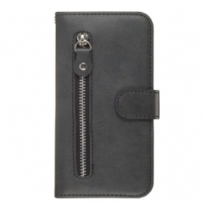 Folio-hoesje voor Honor 9X Rits Met Leereffect
