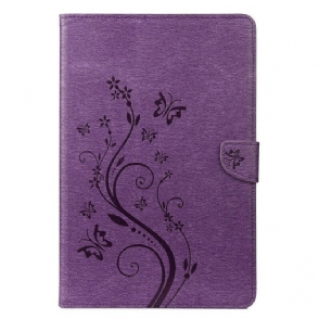 Folio-hoesje voor Samsung Galaxy Tab S8 / Tab S7 Bloemen Vlinders