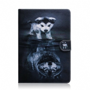 Leren Hoesje voor Samsung Galaxy Tab S8 / Tab S7 Puppy-droom