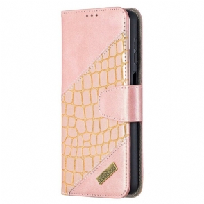 Flip Case voor Samsung Galaxy M12 / A12 Klassiek Krokodillenleer-effect