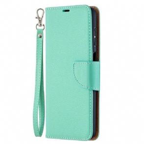 Folio-hoesje voor Samsung Galaxy M12 / A12 Flip Case Lychee Rabat Schuin
