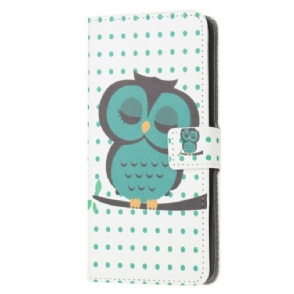 Folio-hoesje voor Samsung Galaxy M12 / A12 Slapende Uil