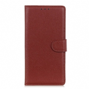 Leren Hoesje voor Samsung Galaxy M12 / A12 Traditioneel Lychee