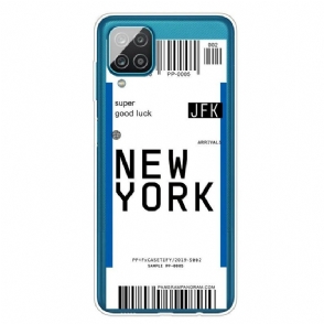 Telefoonhoesje voor Samsung Galaxy M12 / A12 Instapkaart Naar New York