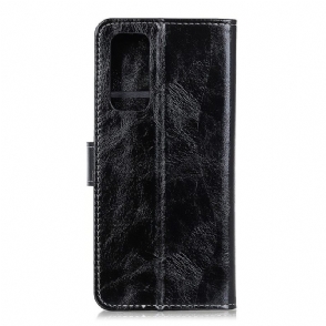 Folio-hoesje voor Oppo Find X3 Lite Anti-fall Luxe Stiksels Met Leereffect