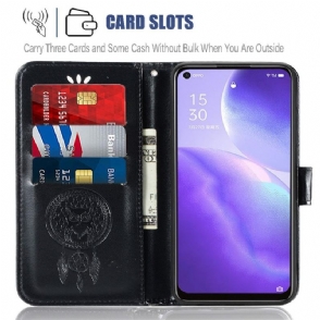 Folio-hoesje voor Oppo Find X3 Lite Dromenvanger Uil
