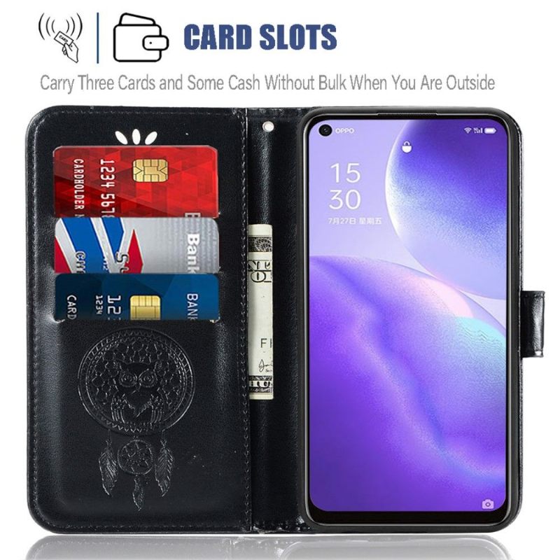 Folio-hoesje voor Oppo Find X3 Lite Dromenvanger Uil