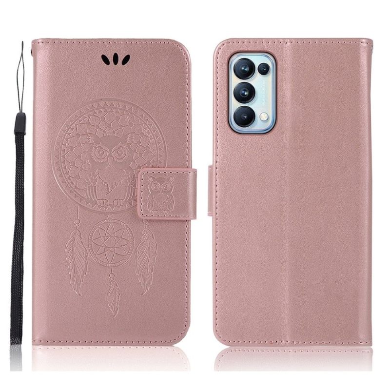 Folio-hoesje voor Oppo Find X3 Lite Dromenvanger Uil