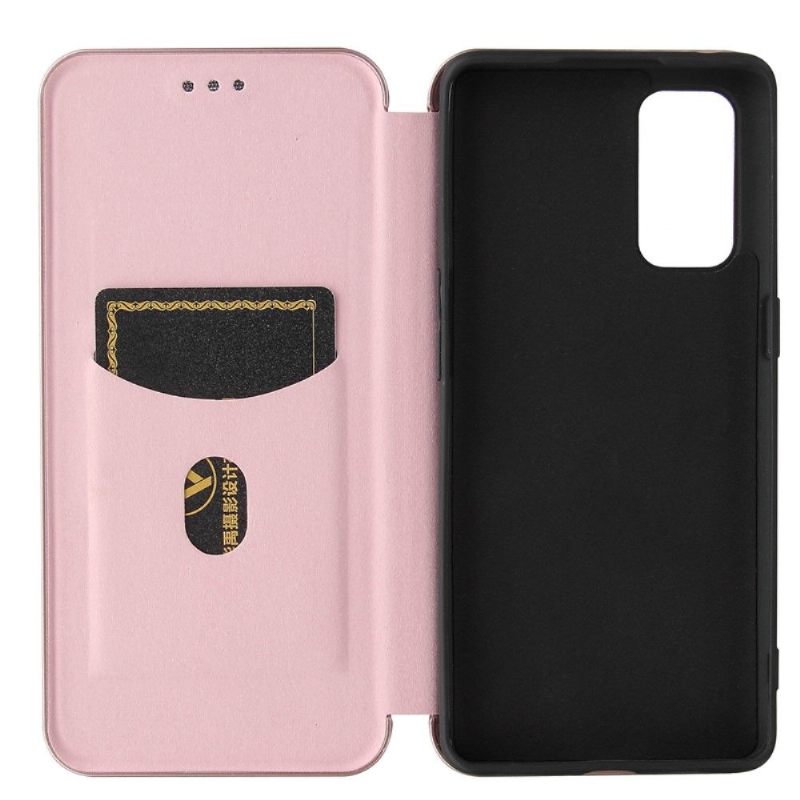 Folio-hoesje voor Oppo Find X3 Lite Kunstleer In Koolstofvezelstijl