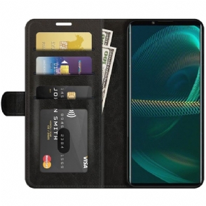 Cover voor Sony Xperia 5 III Anti-fall Kunstleer Functie Stand