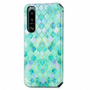 Folio-hoesje voor Sony Xperia 5 III Arabesk Patroon