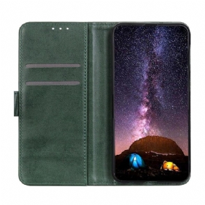 Folio-hoesje voor Sony Xperia 5 III Faux Lederen Flap Met Klinknagel