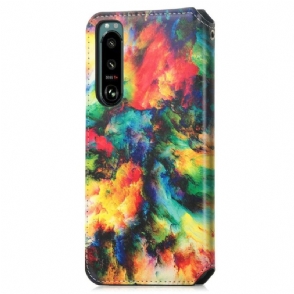Folio-hoesje voor Sony Xperia 5 III Iriserende Wolk