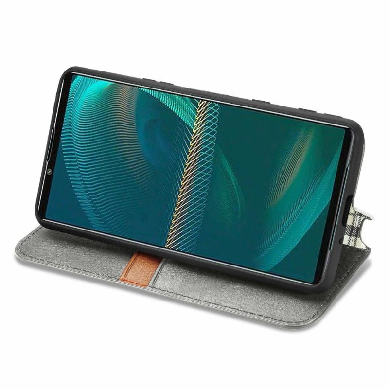Folio-hoesje voor Sony Xperia 5 III Kub Design-kaarthouder