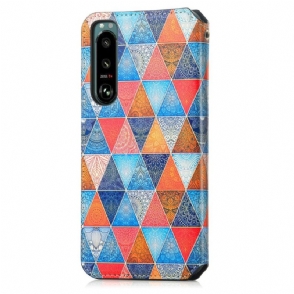 Folio-hoesje voor Sony Xperia 5 III Mandala Caleidoscoop