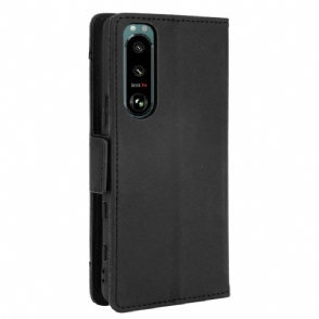 Folio-hoesje voor Sony Xperia 5 III Premium Met Kaarthouder