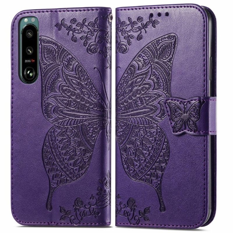 Folio-hoesje voor Sony Xperia 5 III Reliëfvlinder
