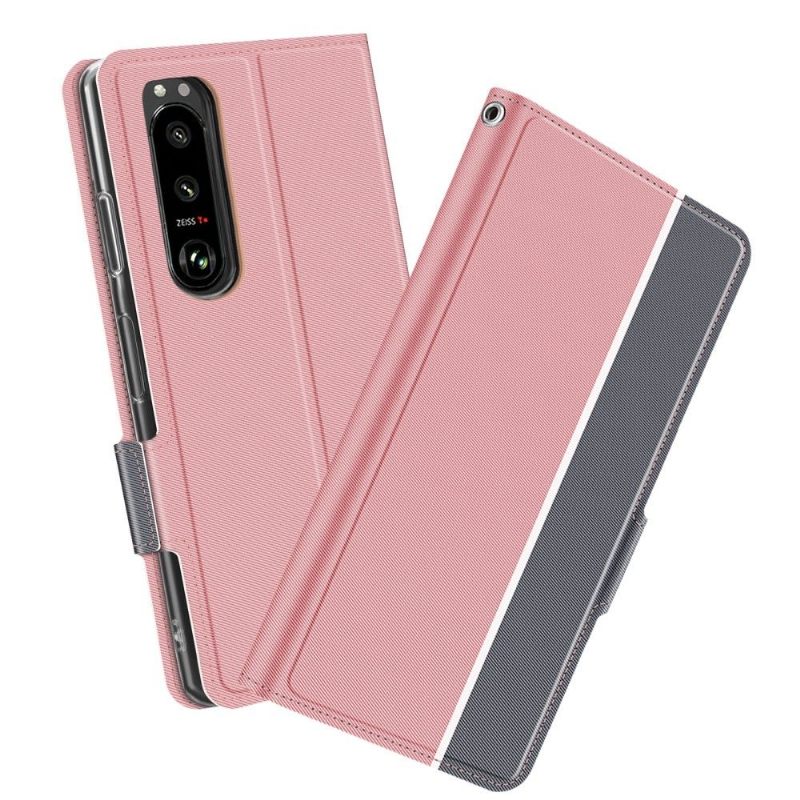 Folio-hoesje voor Sony Xperia 5 III Victoria-stijl Leer