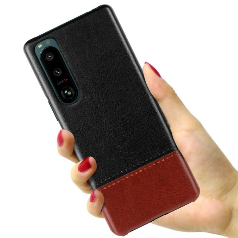 Hoesje voor Sony Xperia 5 III Imak Tweekleurig Kunstleer