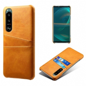 Telefoonhoesje voor Sony Xperia 5 III Bescherming Melody Leder Effect Kaarthouder
