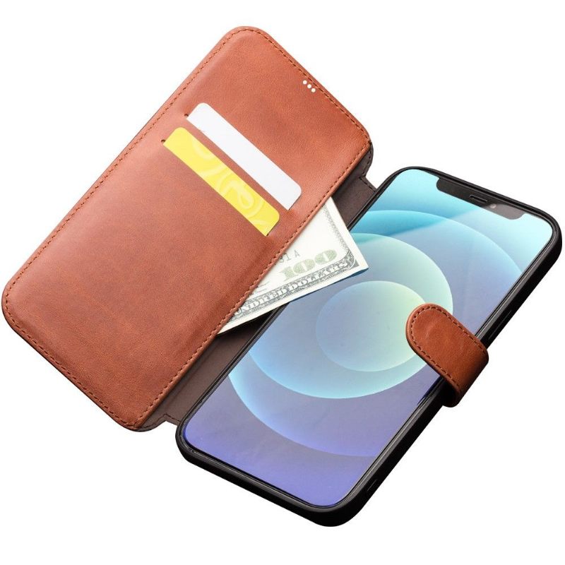 Cover voor iPhone 12 / 12 Pro Echt Leer